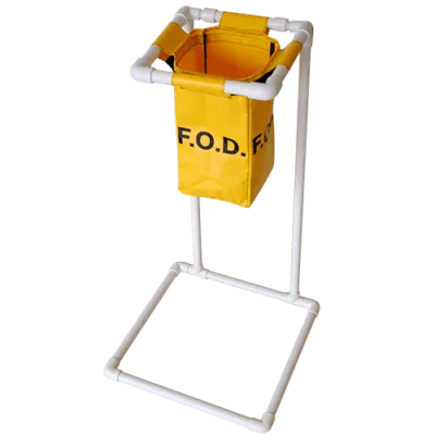 Vinyl Coated Nylon Square FOD Bag with FOD Logo and PVC stand