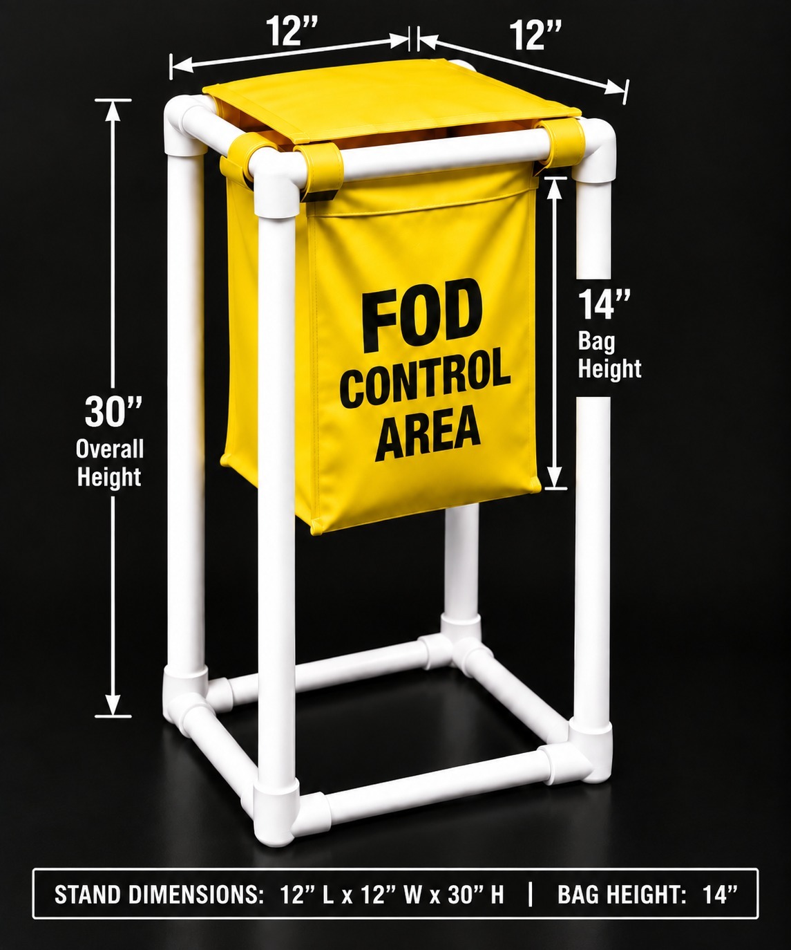 FOD can in an aviation maintenance setting highlighting its role in debris containment