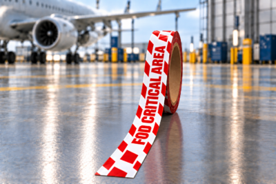 FOD Critical Area Floor Tape – Red