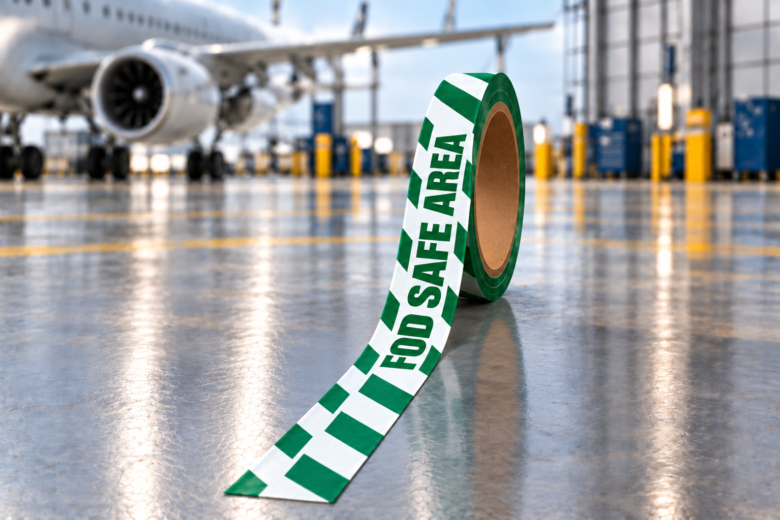 FOD Safe Area Floor Tape – Green