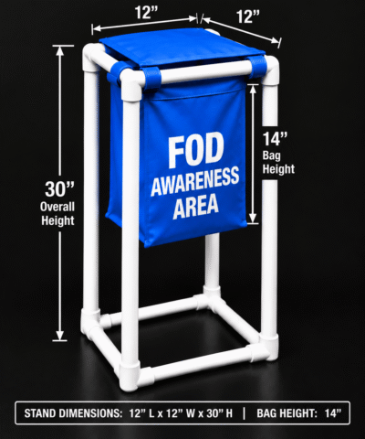 FOD Awareness Area Can & FOD Collection Container – Blue