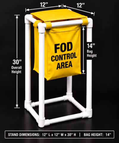 FOD Control Area Can & FOD Collection Container &ndash; Yellow