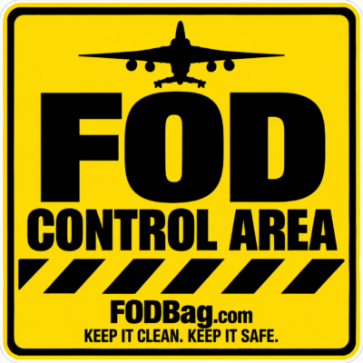 FOD Control Area Sticker