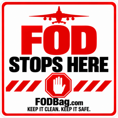FOD Stops Here Sticker