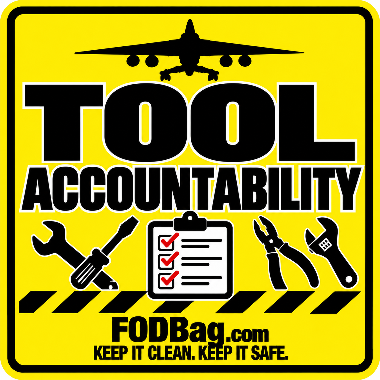 Tool Accountability FOD Sticker