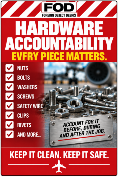 Hardware Accountability FOD Prevention Sign