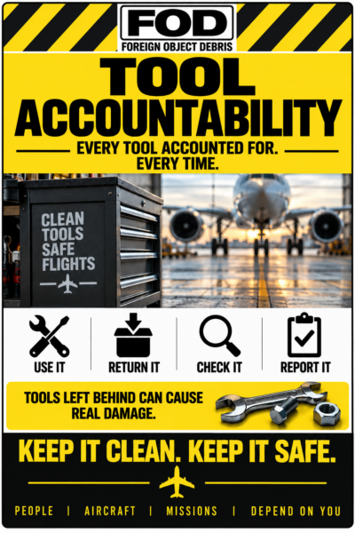 Tool Accountability FOD Prevention Sign